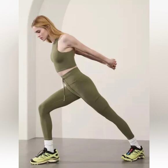 Athleta 2024 S Salutation Cargo Tight 463560 Moss Green - Picture 1 of 12